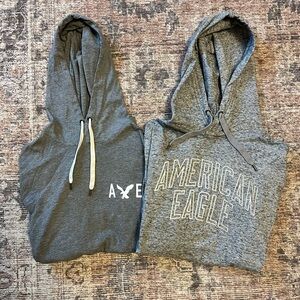 American Eagle men’s gray hoodies set of two. Size XS